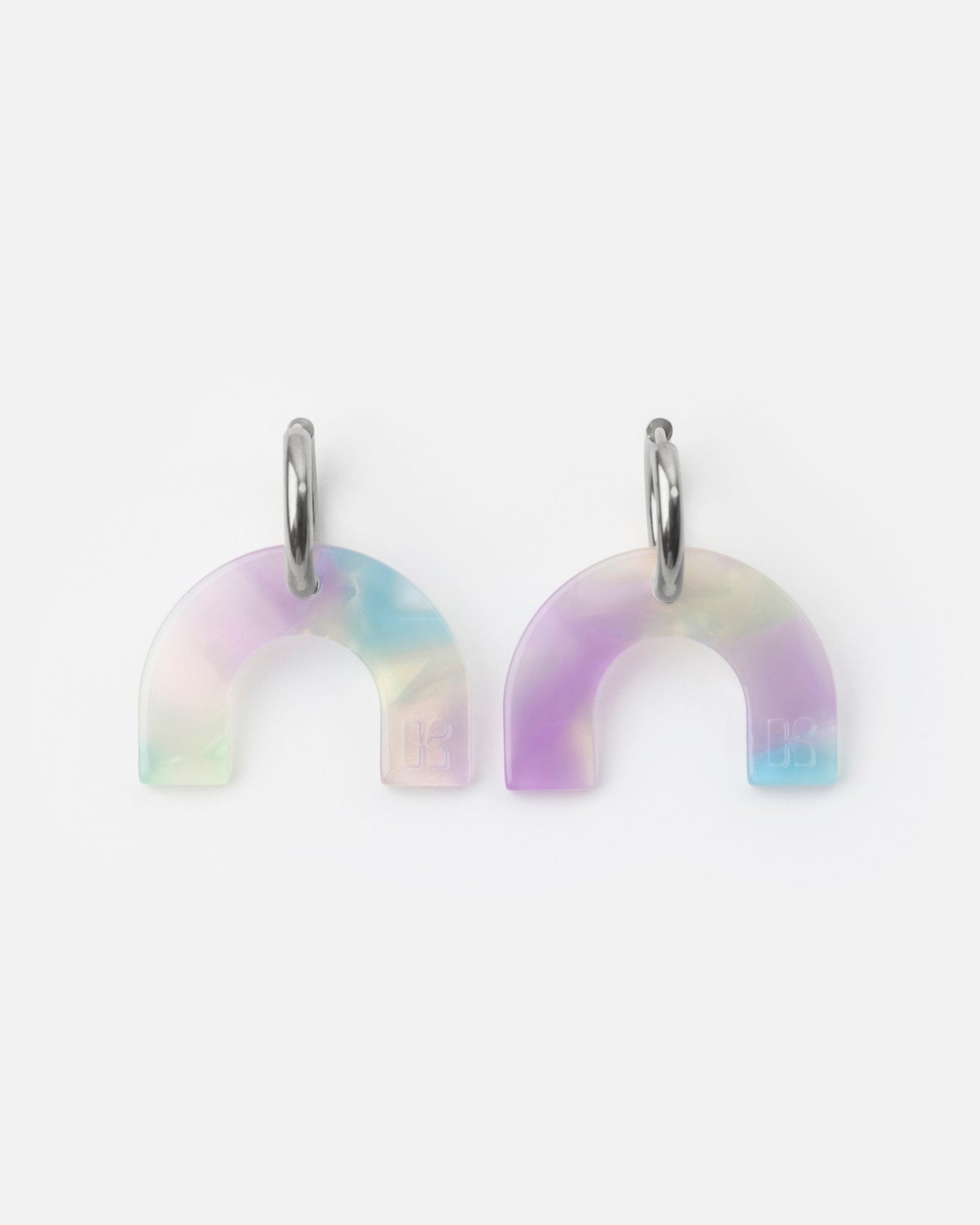 Boucles d'oreilles ARC EN CIEL - Sirène -
