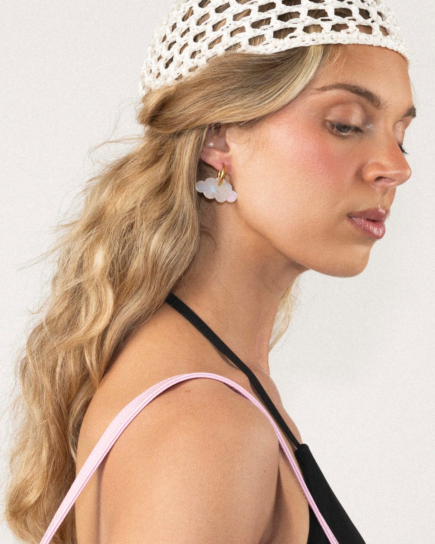 Boucles d'oreilles NUAGE - Irisé Blanc -