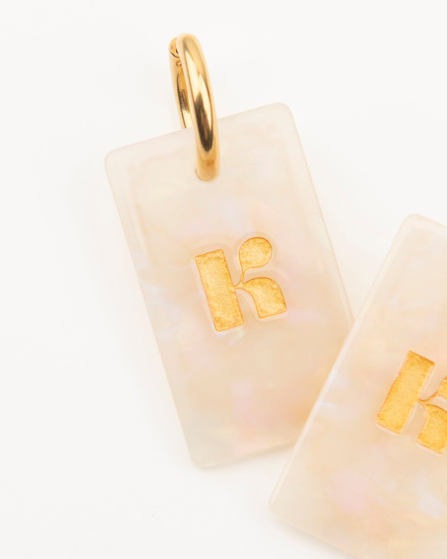 Boucles d'oreilles CARTE DE TAROT - Irisé Blanc -