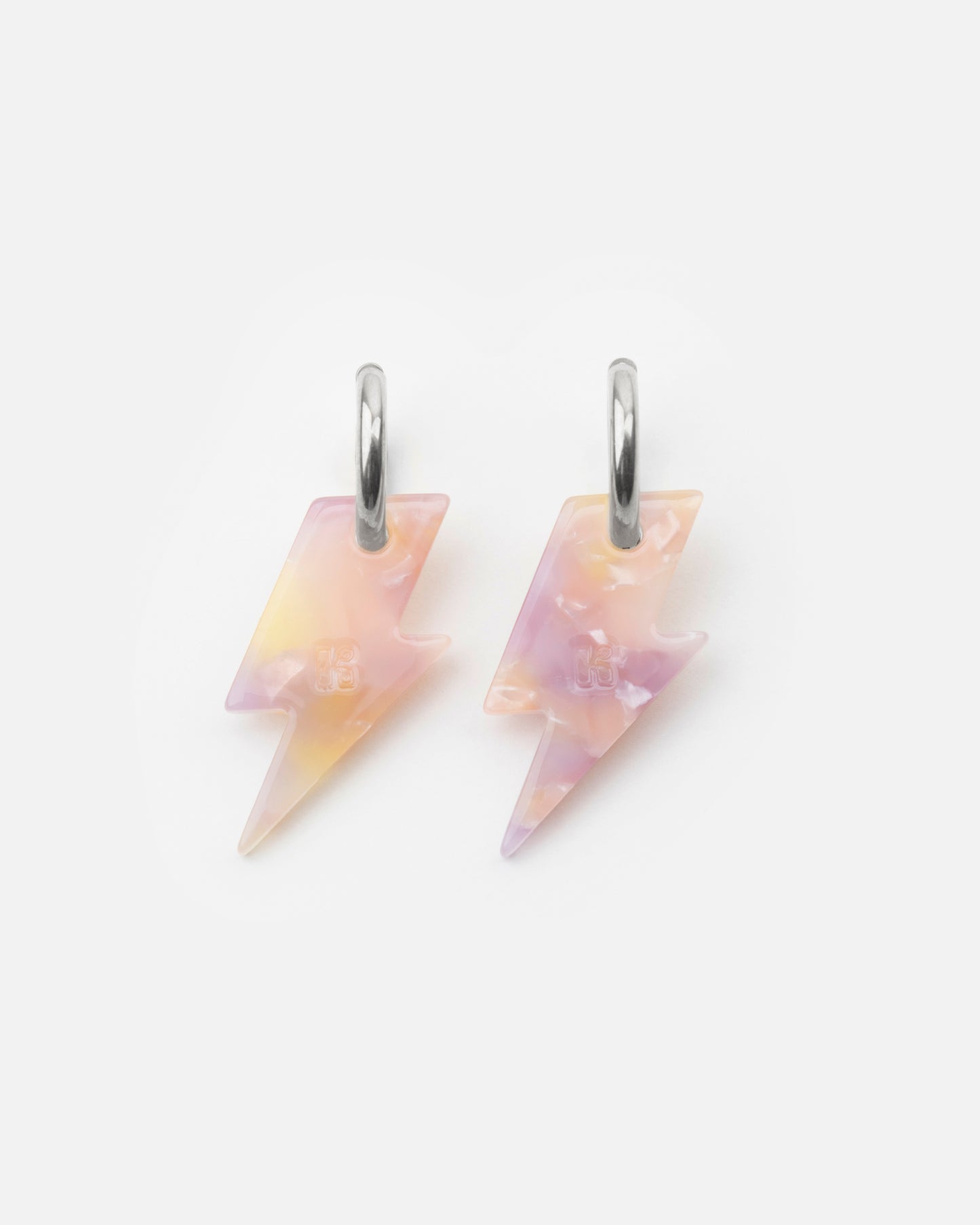 Boucles d'oreilles ÉCLAIR - Rose Orangé -