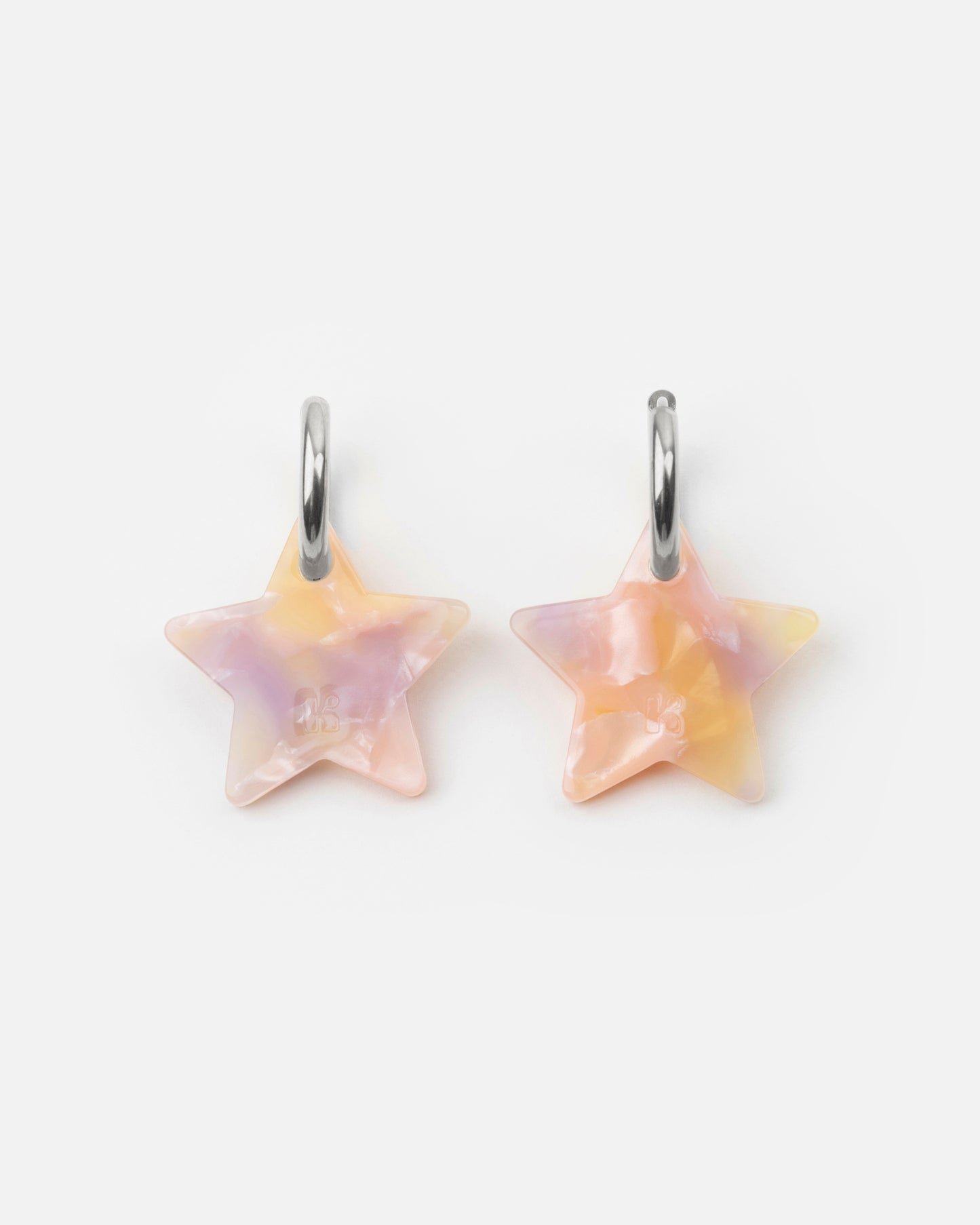 Boucles d'oreilles ÉTOILE - Rose Orangé -