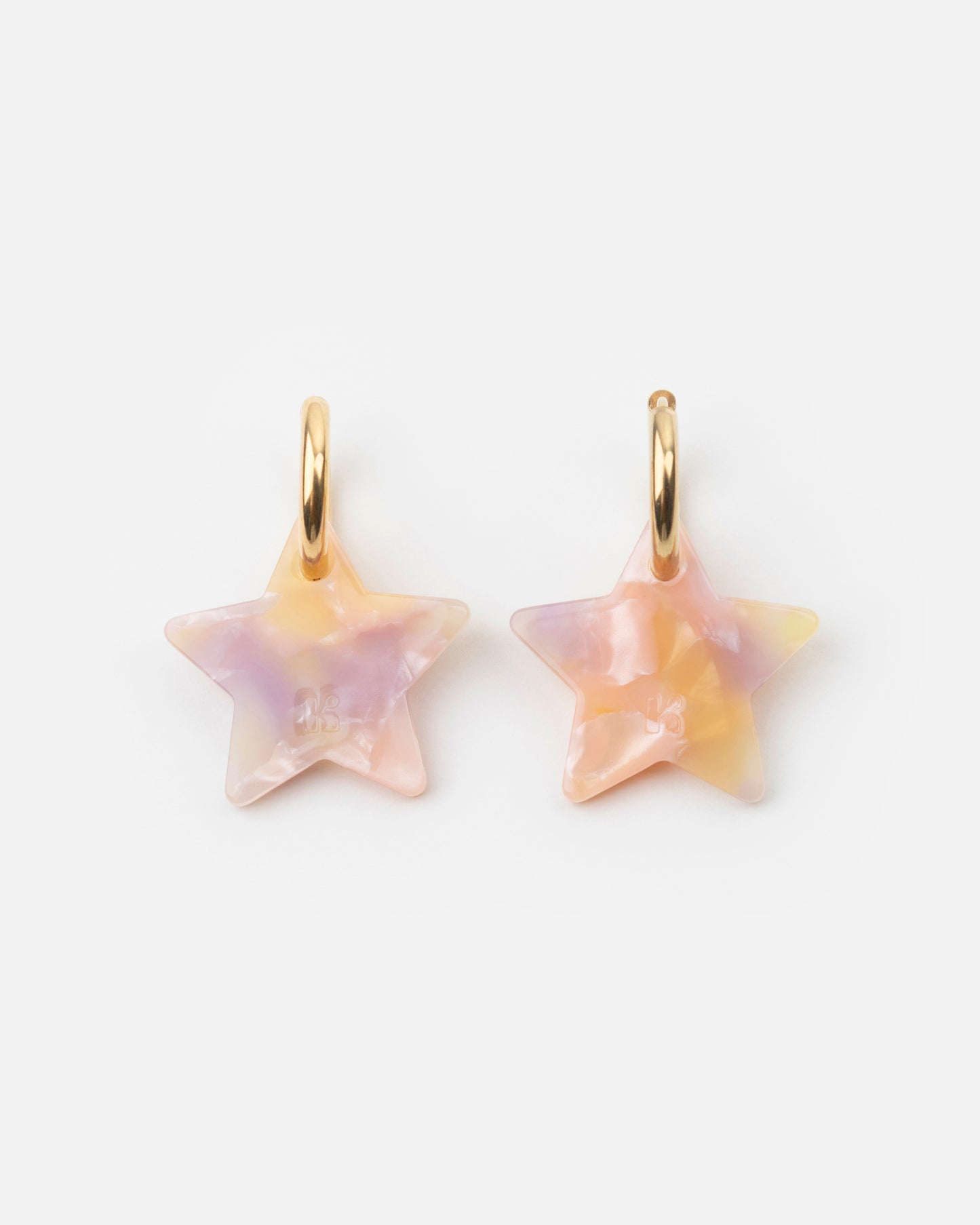 Boucles d'oreilles ÉTOILE - Rose Orangé -