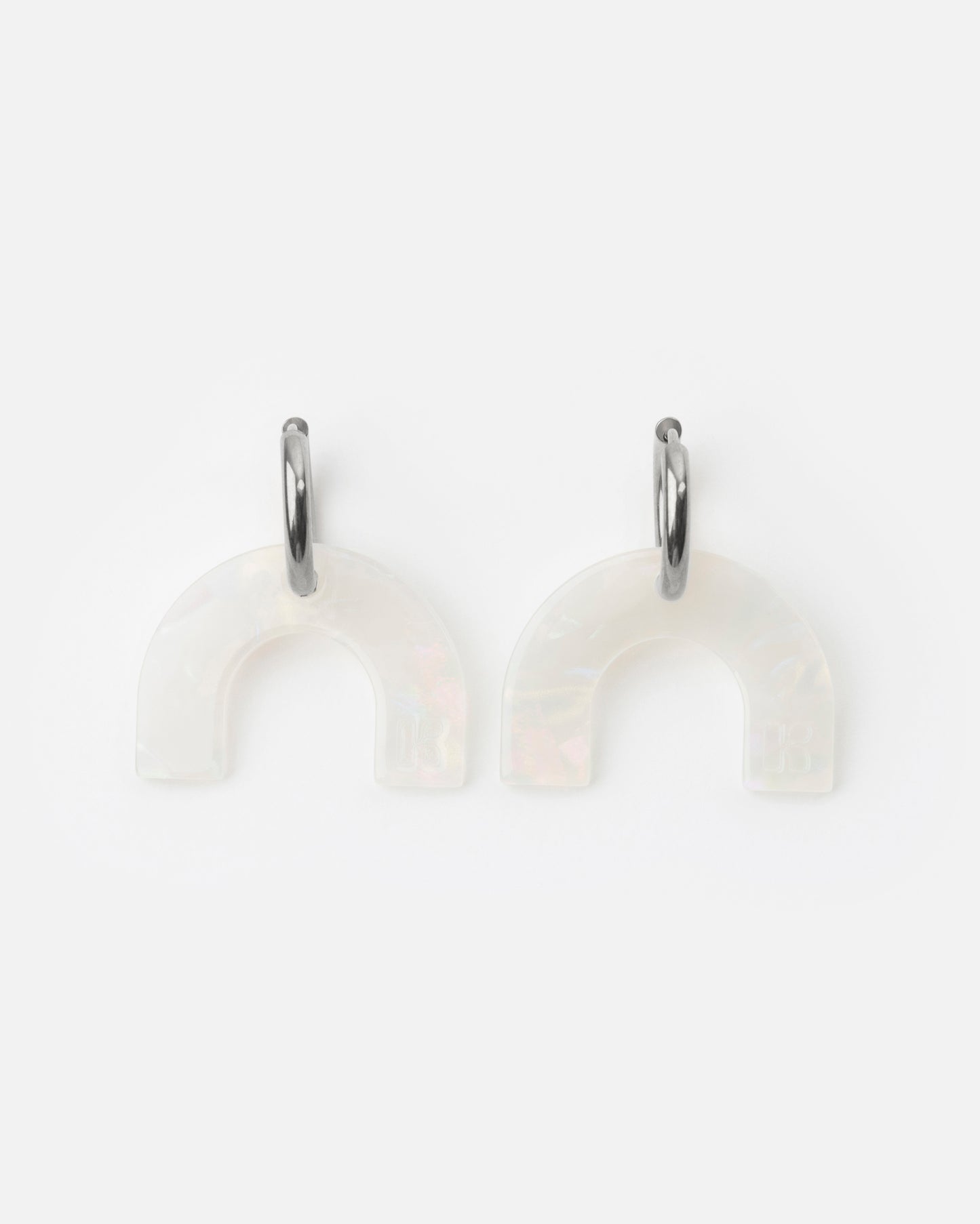 Boucles d'oreilles ARC EN CIEL - Irisé Blanc -
