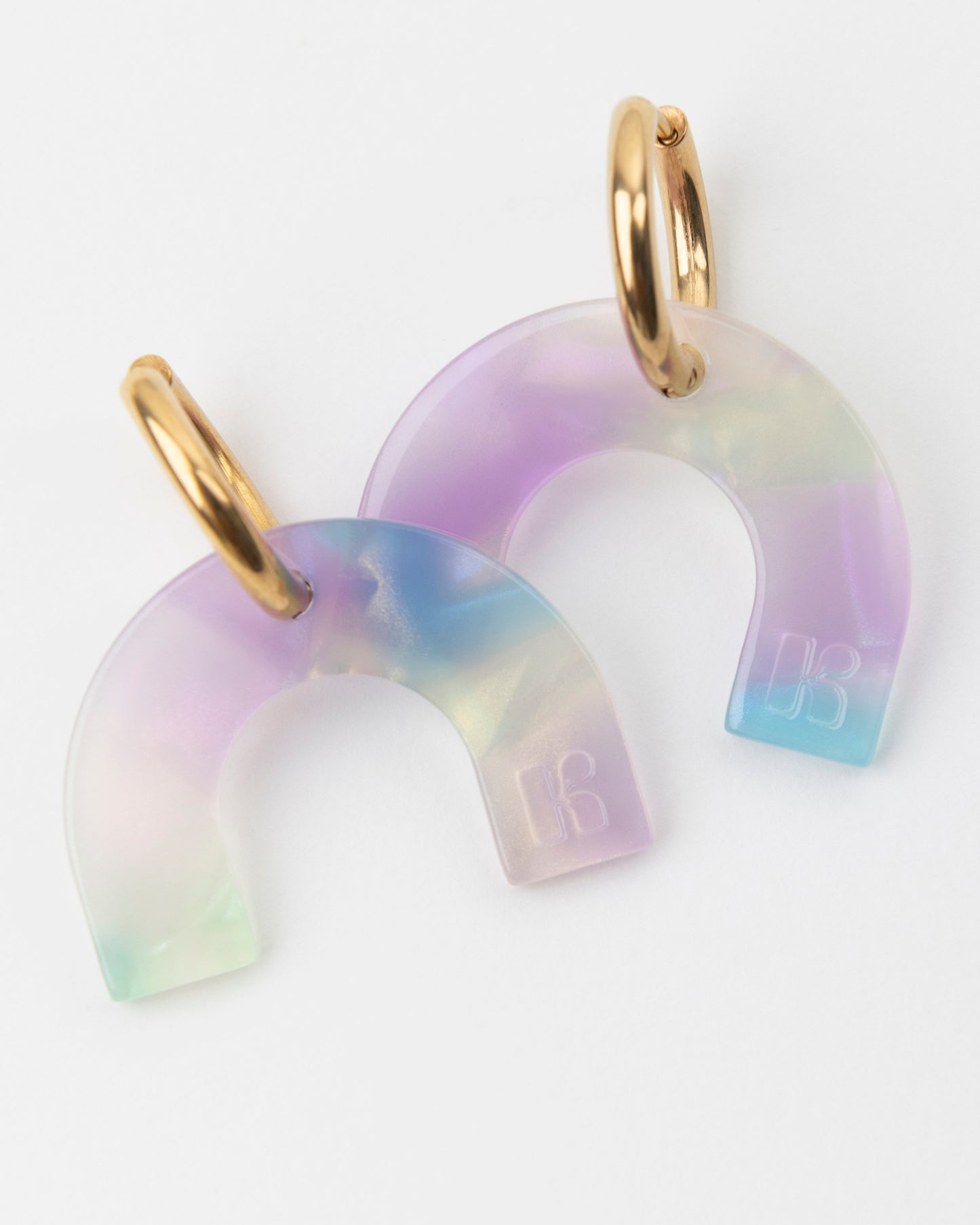 Boucles d'oreilles ARC EN CIEL - Sirène -