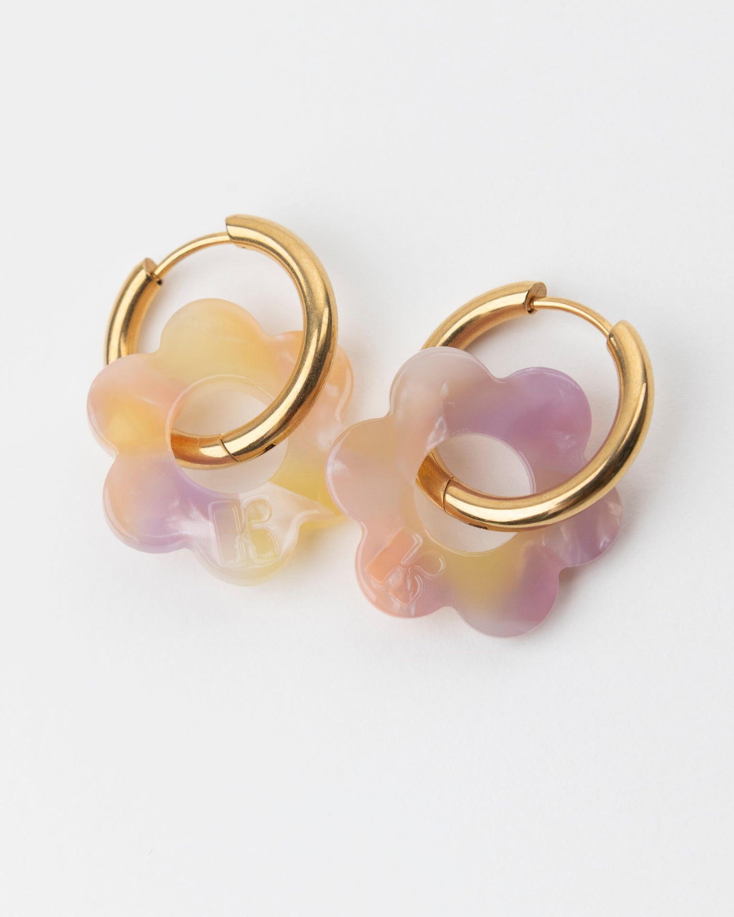 Boucles d'oreilles BABY FLEURETTE - Rose Orangé -