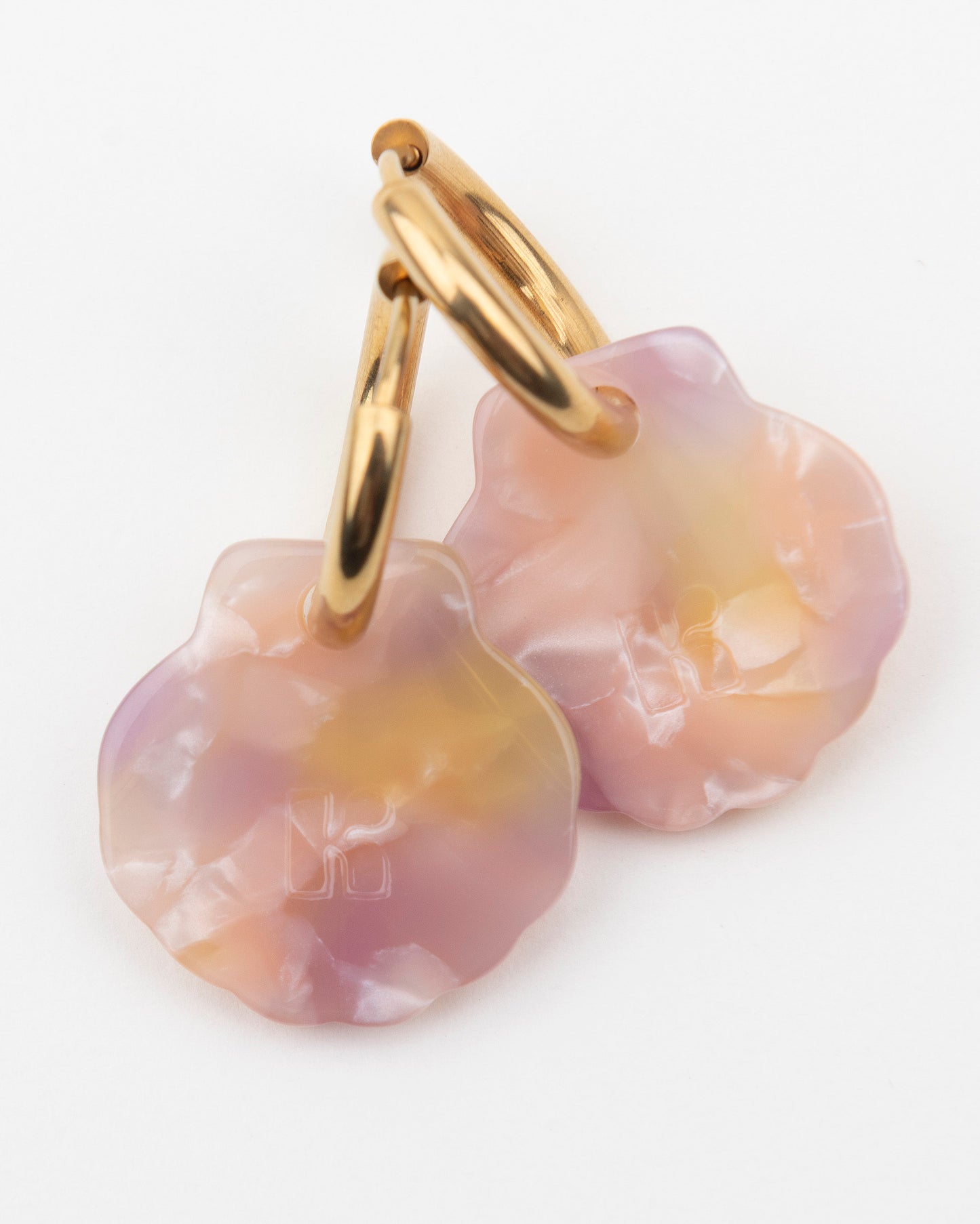 Boucles d'oreilles BABY MERMAID - Rose Orangé -