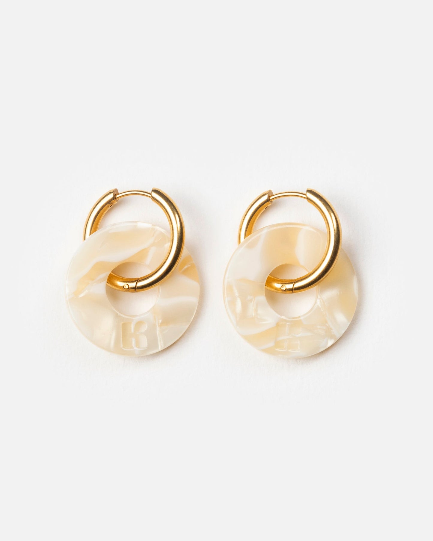 BIJOUX OFFERT -Boucles d'oreilles DONUTS - Nude -