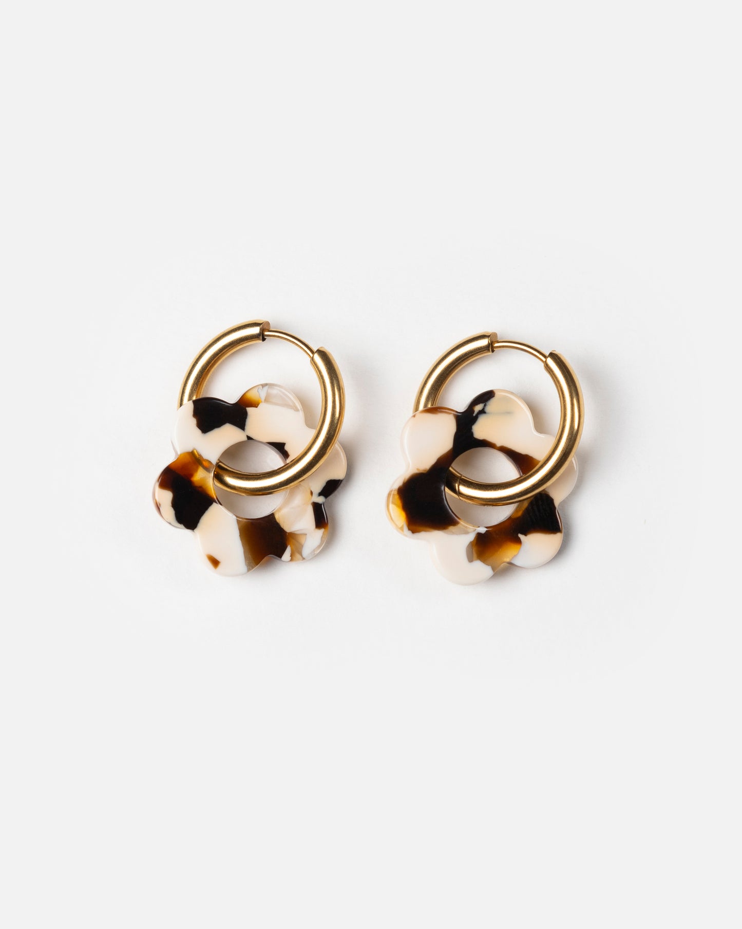 Boucles d'oreilles BABY FLEURETTE - Latte -