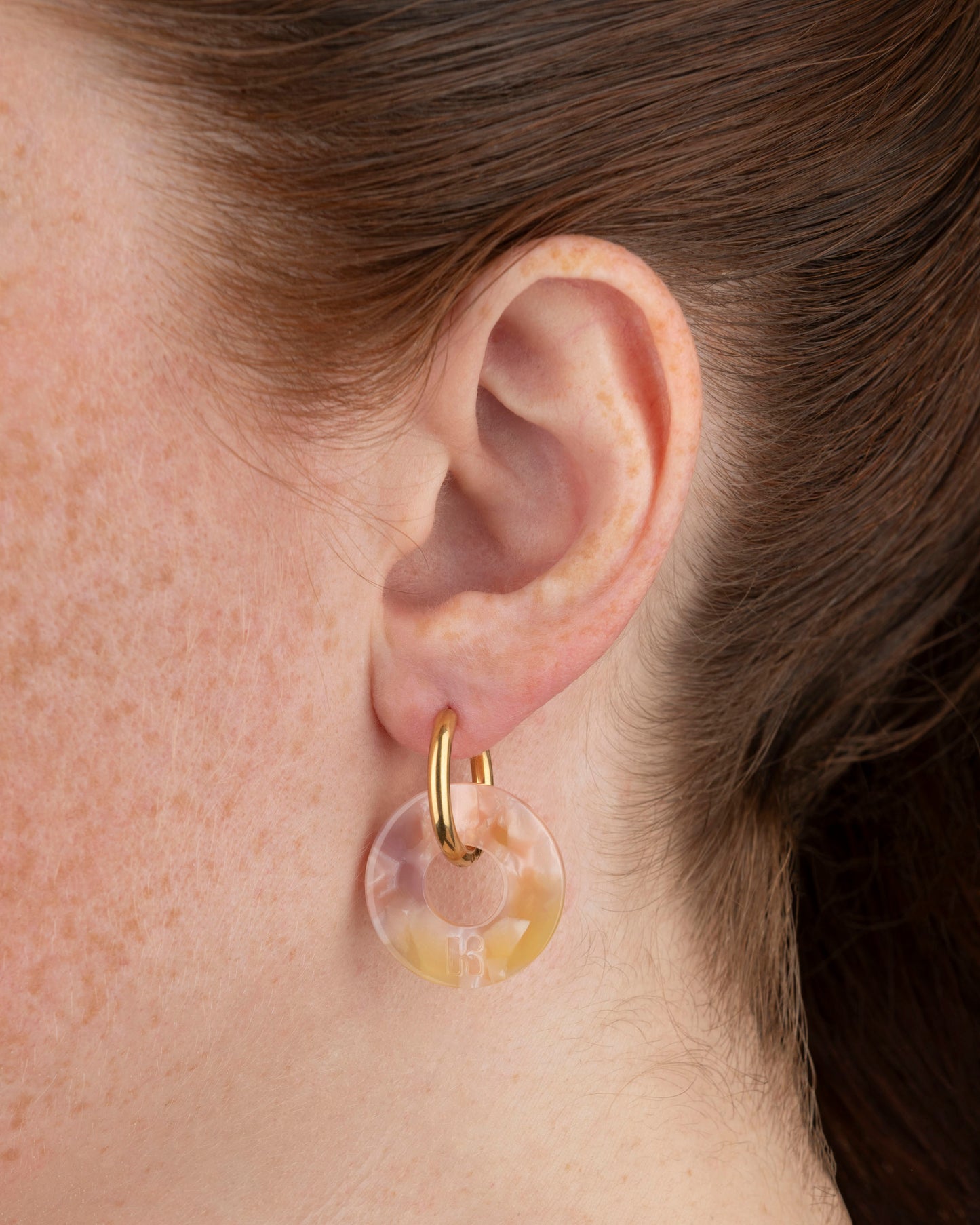 Boucles d'oreilles DONUTS - Rose Orangé -