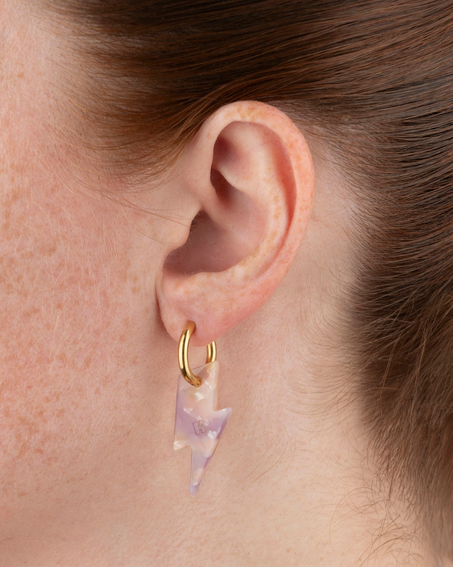 Boucles d'oreilles ÉCLAIR - Rose Orangé -