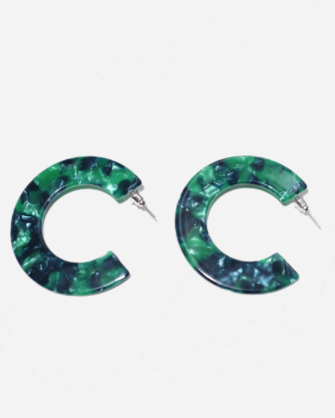 Boucles d'oreilles GINZA - Vertes -
